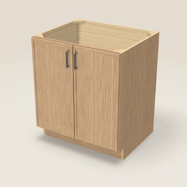 30" Full Height Base Cabinet — Double Door — Petit Oak, 3D picture