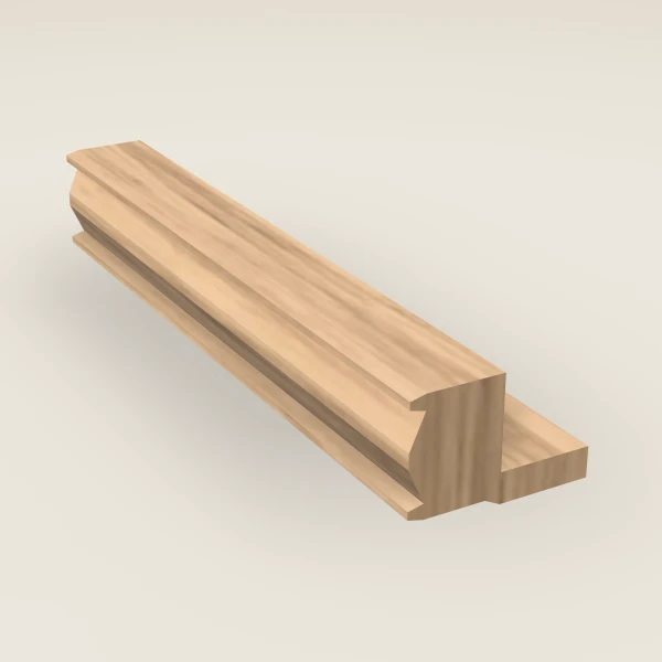 Light Rail Molding — 96" — Petit Oak, 3D picture