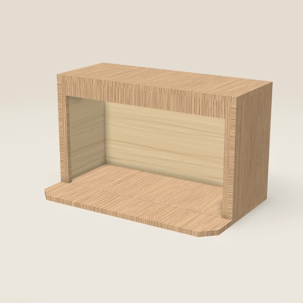 Microwave Oven Cabinet — 30" — Petit Oak, 3D picture