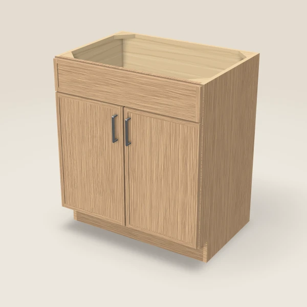 30" Vanity, Doors Only — Petit Oak, 3D picture