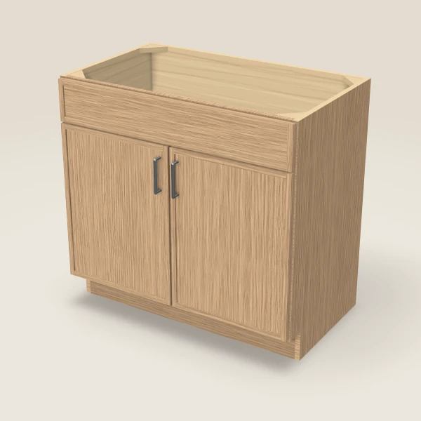 36" Vanity, Doors Only — Petit Oak, 3D picture
