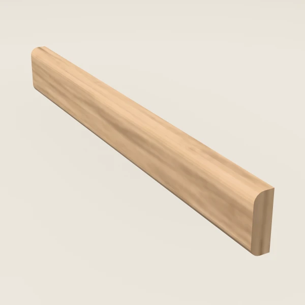 Bull Nose Scribe Molding — 8' — Petit Oak, 3D picture