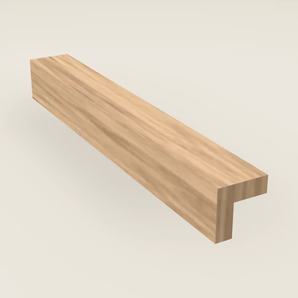 Outside Corner Molding — 8' — Petit Oak, 3D picture