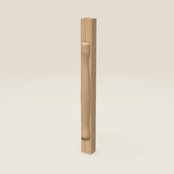 Columna torneada con relleno TP3 — 34½" de alto — Petit Oak, imagen en 3D