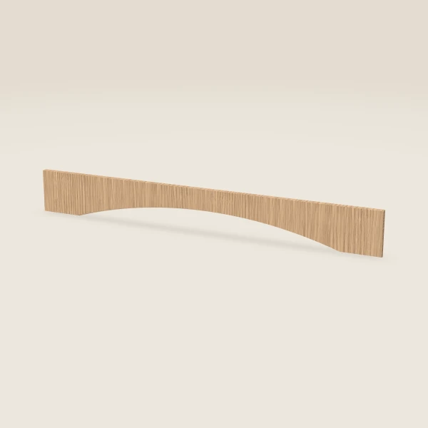 48" Arched Valance, Profile S — 6" High — Petit Oak, 3D picture