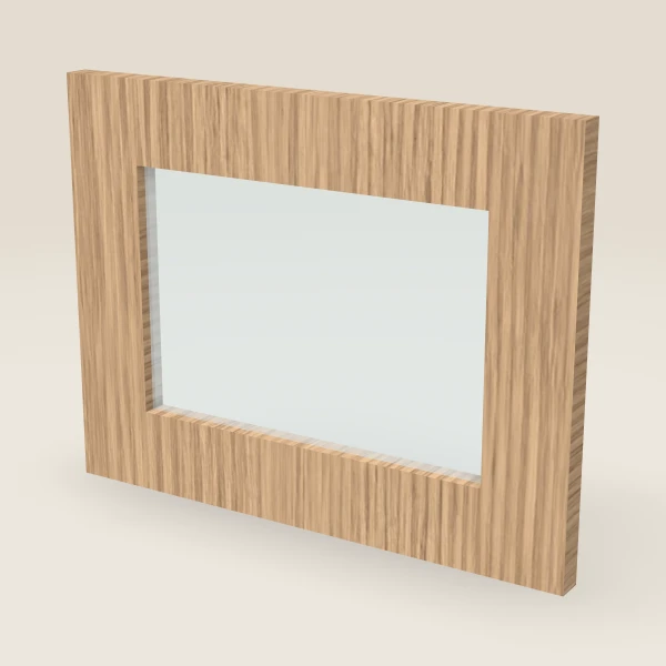Puerta de vidrio para W1512 (14-11/16" × 11-5/16") — Petit Oak, imagen en 3D