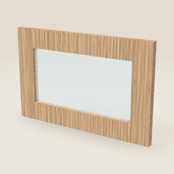 Puerta de vidrio para W1812 (17½" × 11-5/16") — Petit Oak, imagen en 3D