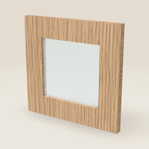 Puerta de vidrio para W2412B (11-11/16" × 11-5/16") — Petit Oak, imagen en 3D