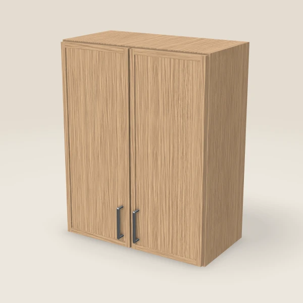 24" Wall Cabinet — 30" High, Double Door — Petit Oak, 3D picture