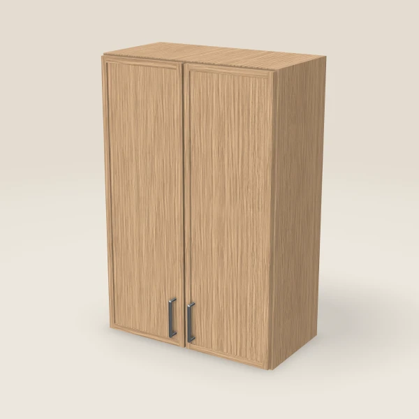 24" Wall Cabinet — 36" High, Double Door — Petit Oak, 3D picture