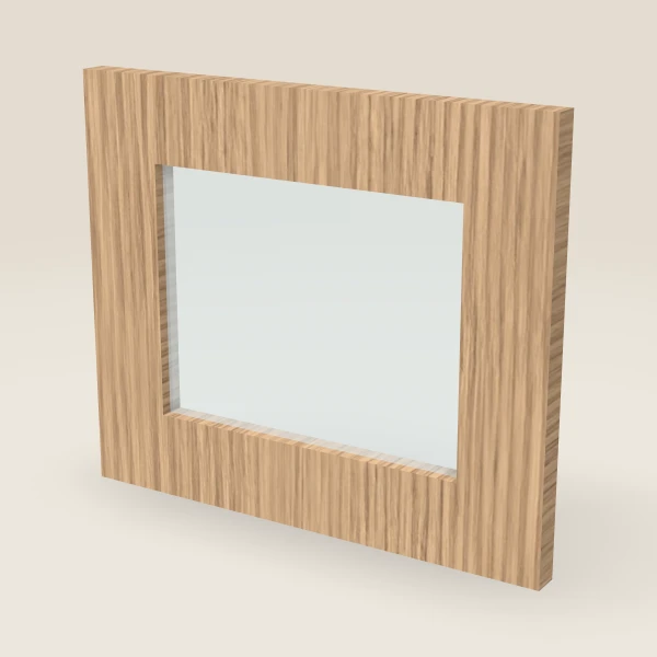Puerta de vidrio para W2712B (13-5/16" × 11-5/16") — Petit Oak, imagen en 3D