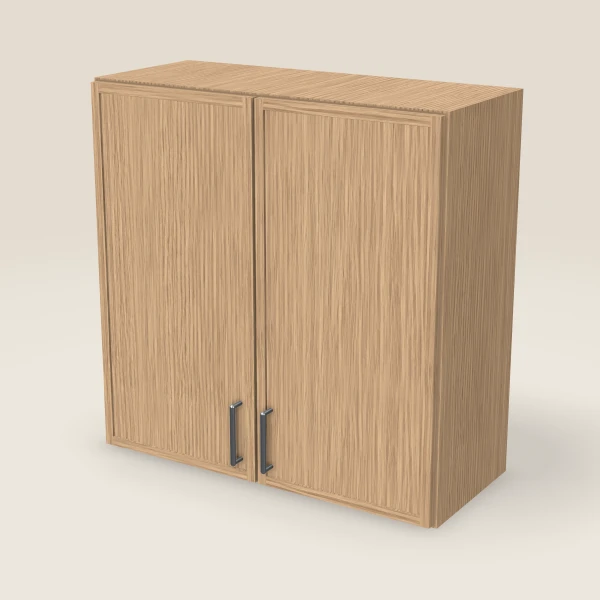 30" Wall Cabinet — 30" High, Double Door — Petit Oak, 3D picture