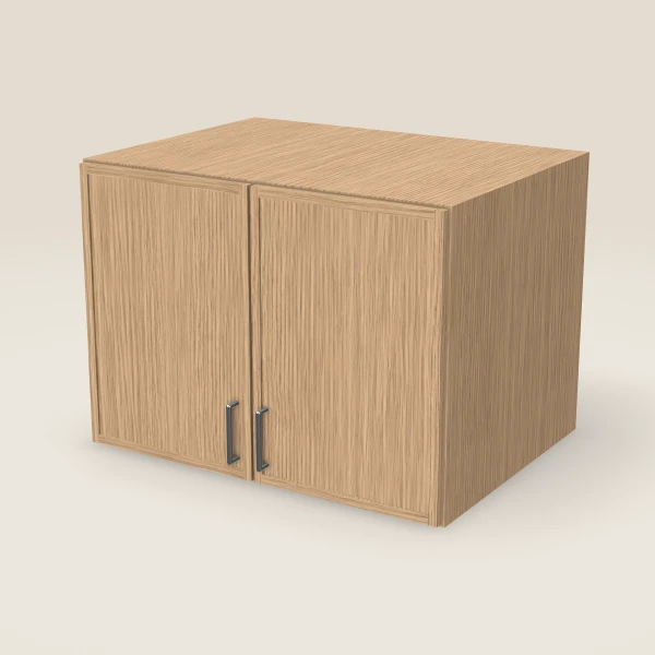 33" Wall Cabinet — 24" High, 24" Deep, Double Door — Petit Oak, 3D picture