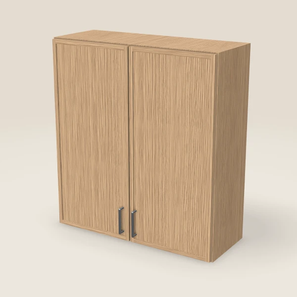 33" Wall Cabinet — 36" High, Double Door — Petit Oak, 3D picture