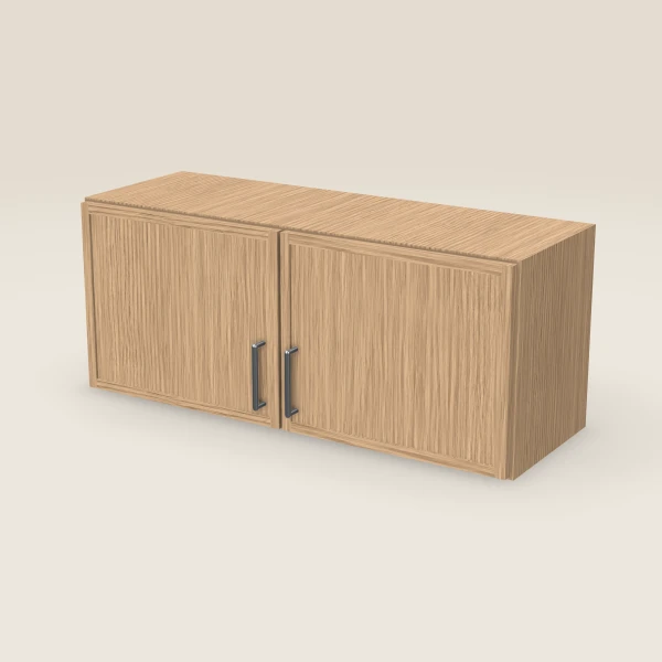36" Wall Cabinet — 15" High, Double Door — Petit Oak, 3D picture