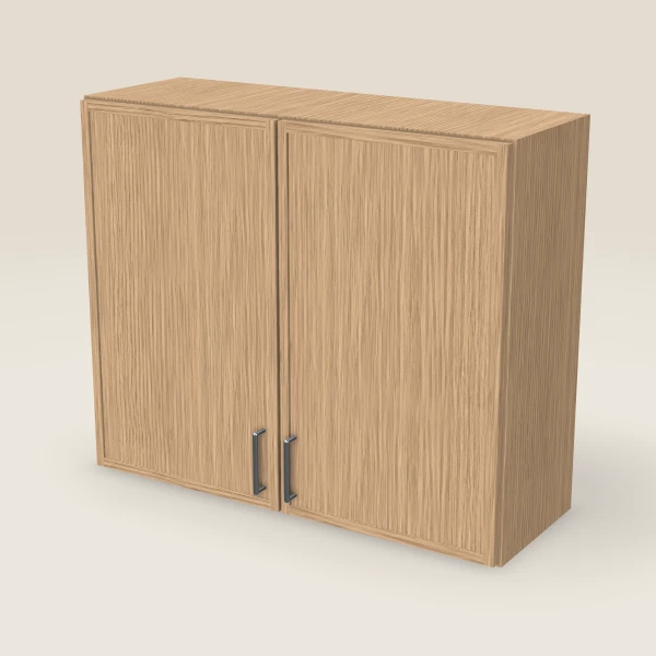 36" Wall Cabinet — 30" High, Double Door — Petit Oak, 3D picture
