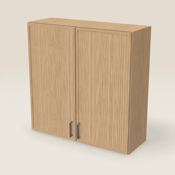 36" Wall Cabinet — 36" High, Double Door — Petit Oak, 3D picture