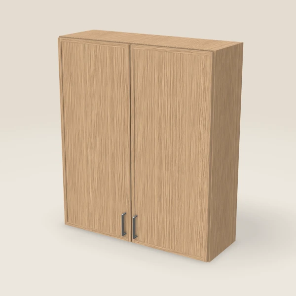 36" Wall Cabinet — 42" High, Double Door — Petit Oak, 3D picture
