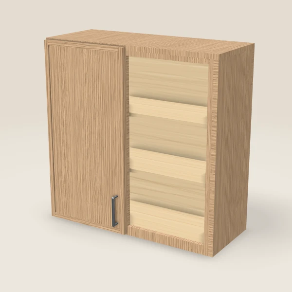 Wall Blind Corner — 30" High — Petit Oak, 3D picture