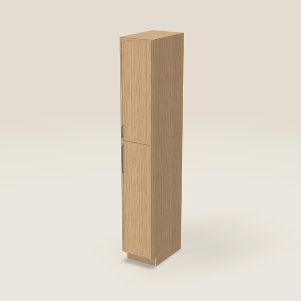 15" Wall Pantry — 96" High — Petit Oak, 3D picture