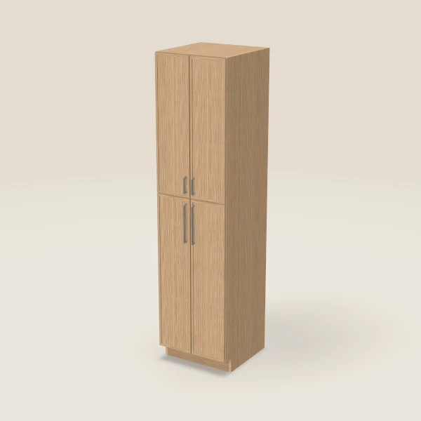 24" Wall Pantry — 96" High — Petit Oak, 3D picture