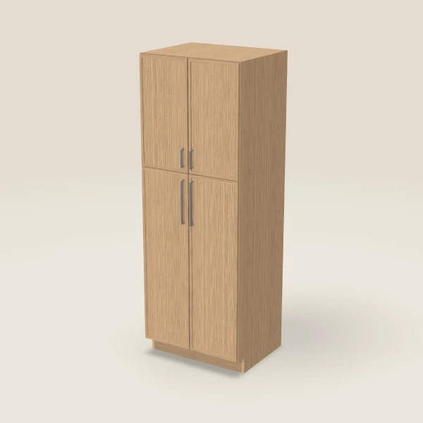 30" Wall Pantry — 84" High — Petit Oak, 3D picture