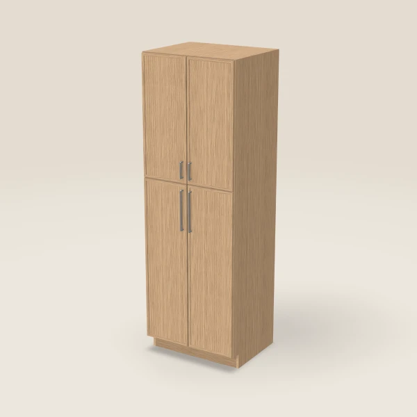 30" Wall Pantry — 90" High — Petit Oak, 3D picture