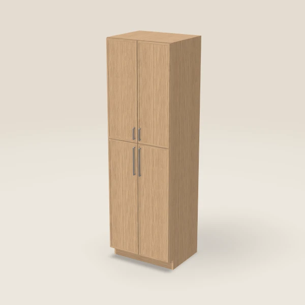 30" Wall Pantry — 96" High — Petit Oak, 3D picture