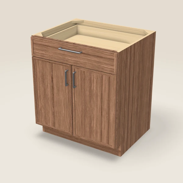 30" Base Cabinet — Double Door — Petit Brown, 3D picture