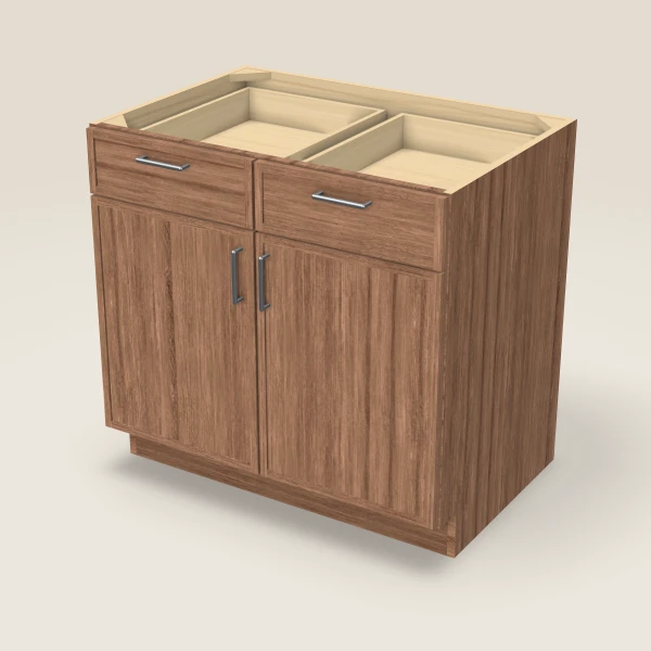 36" Base Cabinet — Double Door — Petit Brown, 3D picture