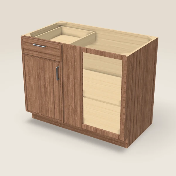 Base Blind Corner — fills 45–48" — Petit Brown, 3D picture