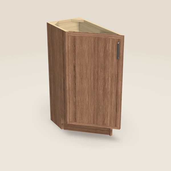 12" Base Transitional — Left — Petit Brown, 3D picture