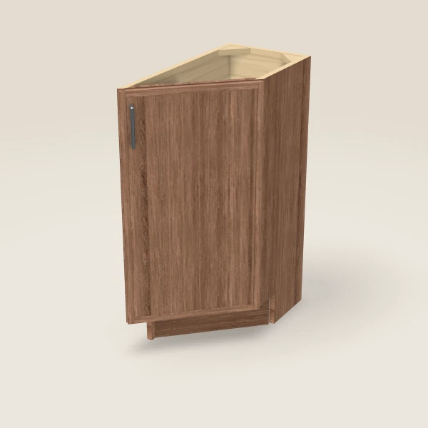 12" Base Transitional — Right — Petit Brown, 3D picture