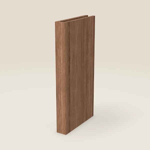 Columna de 3", pared — 30" de alto, 15" de fondo — Petit Brown, imagen en 3D