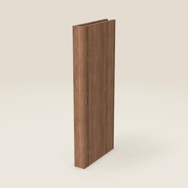 Columna de 3", pared — 36" de alto, 15" de fondo — Petit Brown, imagen en 3D