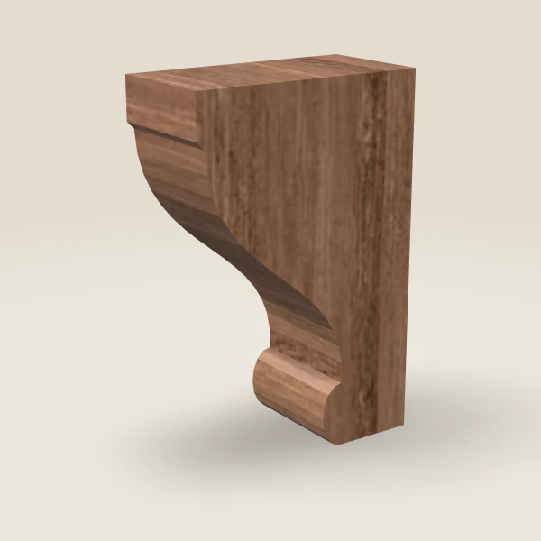 Ménsula 59 — 3" × 9" — Petit Brown, imagen en 3D
