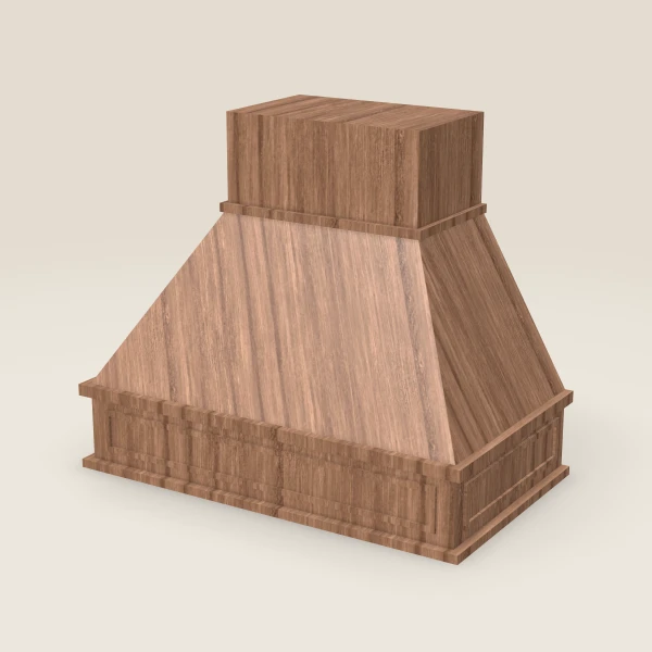 36" Curved Range Hood — Petit Brown, 3D picture