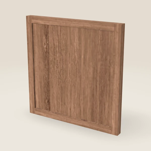 Wall Decorative End Panel, Door Style — 11½" × 11½" — Petit Brown, 3D picture