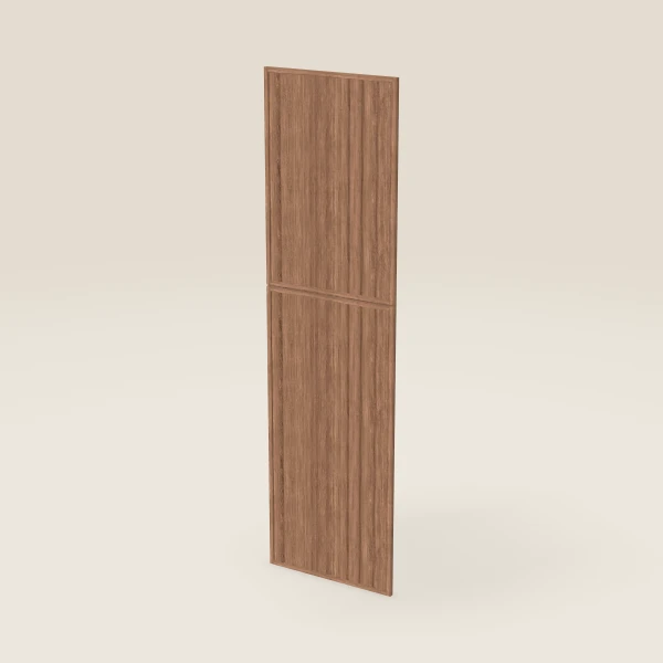 Wall Pantry End Decorative Door Set — for 90" Pantry, 2 doors: 23¾" × 35-5/16" and 23¾" × 49¼" — Petit Brown, 3D picture