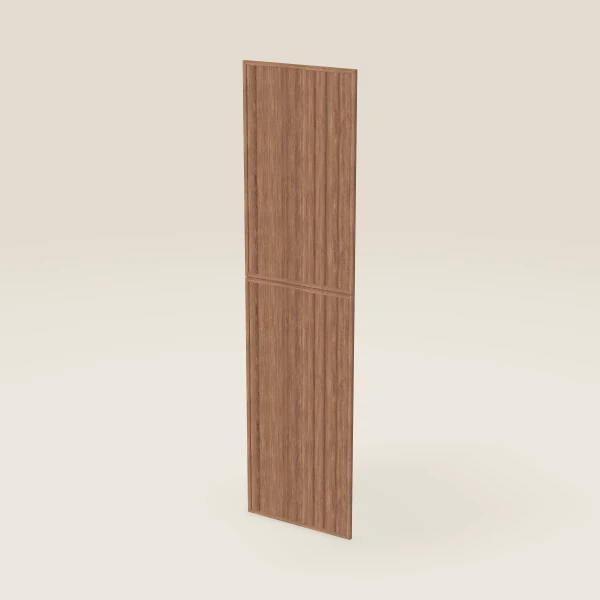 Wall Pantry End Decorative Door Set — for 96" Pantry, 2 doors: 23¾" × 41-5/16" and 23¾" × 49¼" — Petit Brown, 3D picture
