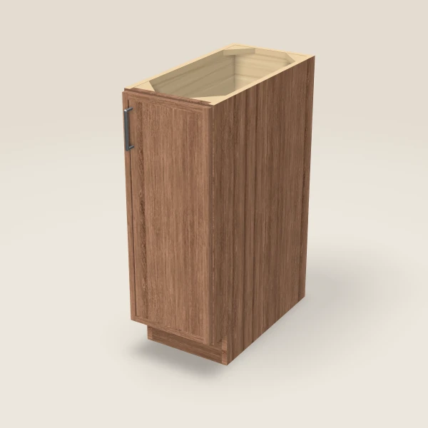 12" Full Height Base Cabinet — Petit Brown, 3D picture