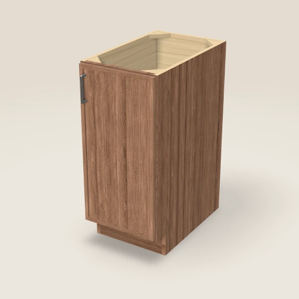 15" Full Height Base Cabinet — Petit Brown, 3D picture