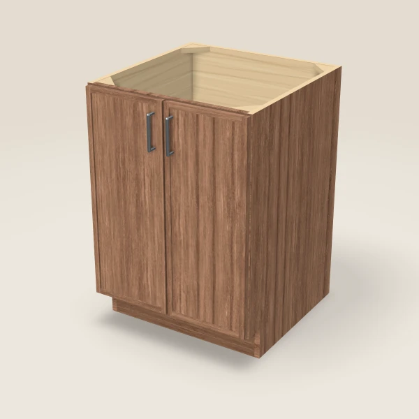 24" Full Height Base Cabinet — Double Door — Petit Brown, 3D picture
