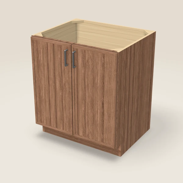 30" Full Height Base Cabinet — Double Door — Petit Brown, 3D picture