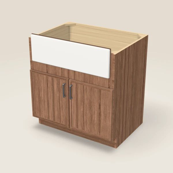 33" Farm Sink Base — Petit Brown, 3D picture