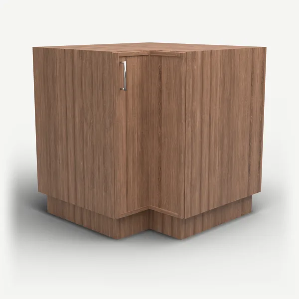 Lazy Susan Corner Cabinet — 33" — Petit Brown, 3D picture