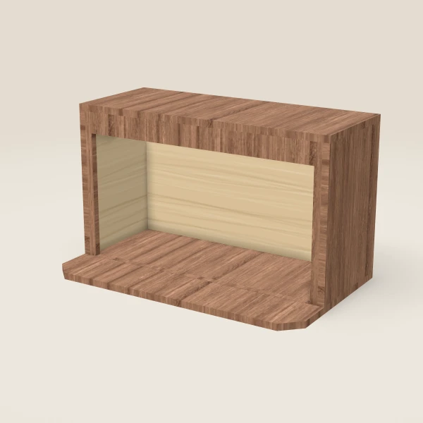 Microwave Oven Cabinet — 30" — Petit Brown, 3D picture