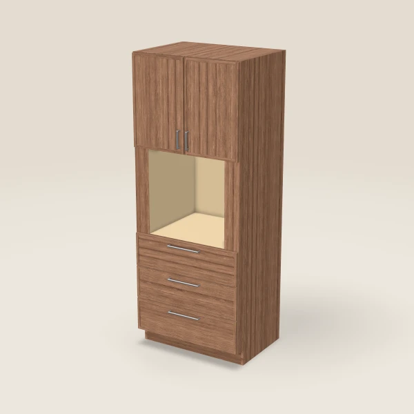 33" Oven Cabinet — 84" High — Petit Brown, 3D picture