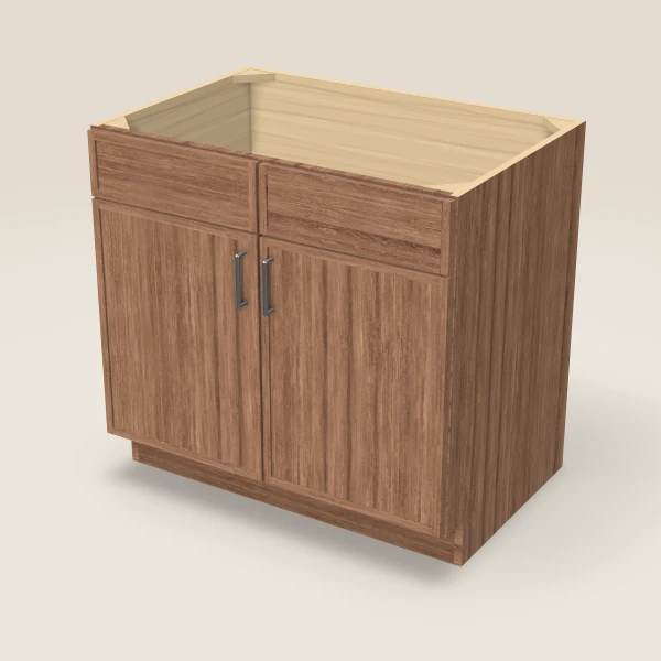 36" Sink Base — Double Door — Petit Brown, 3D picture