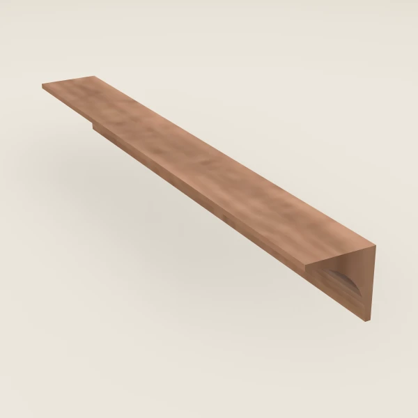 Inside Corner Molding — 8' — Petit Brown, 3D picture